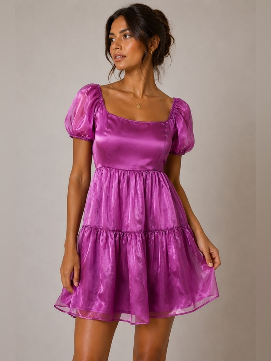 Crystal Sky Dresses & Skirts - Crystal sky purple shiny cocktail dress size large